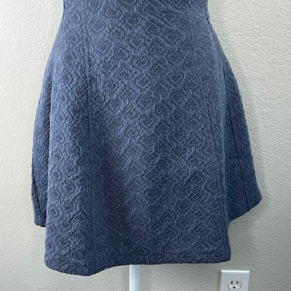 Revolve WeWoreWhat Grey Textured Knit Plunge V-Neck Sleeveless Mini Dress 6 NWT - Picture 7 of 15